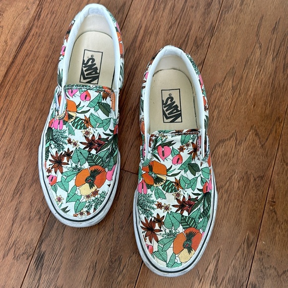 Vans Shoes - Vans unisex multicolor neon tropical canvas slip on sneakers women’s 9 men’s 7.5
